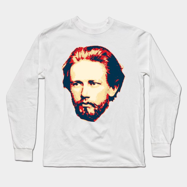 Tchaikovsky Pop Art Long Sleeve T-Shirt by Nerd_art